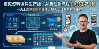虚拟资料课件生产线，AI自动化流程1小时生产1套，一天上架10套原创课件，30天小红书素材不重样