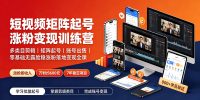 短视频矩阵起号涨粉变现训练营｜多类目剪辑·矩阵起号·账号出售，零基础无露脸稳涨粉落地变现全课