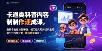 卡通类科普内容制作速成课，兼具专业性与趣味性，低门槛入局持续产出稳拿平台伙伴计划+精选独家收益