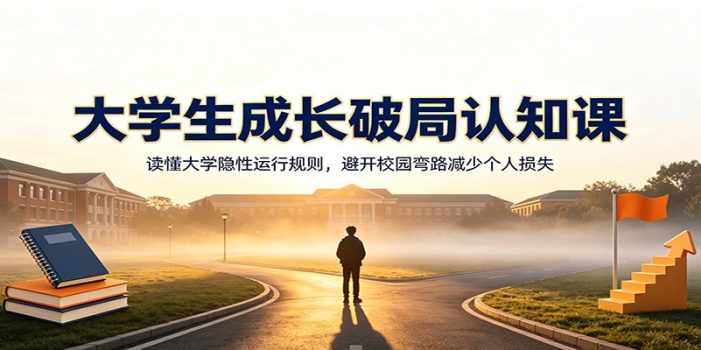 大学生成长破局认知课:读懂大学隐性运行规则,避开校园弯路减少个人损失