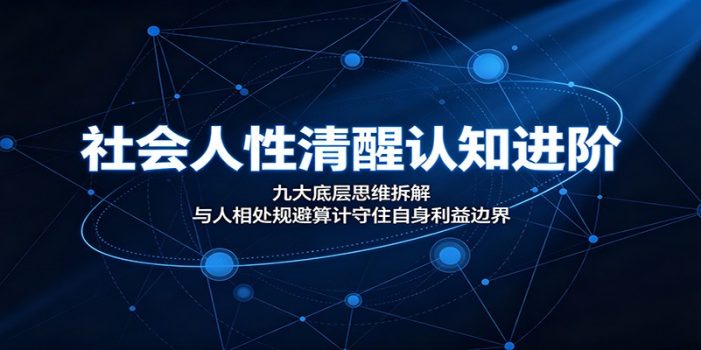 社会人性清醒认知进阶:九大底层思维拆解,与人相处规避算计守住自身利益边界