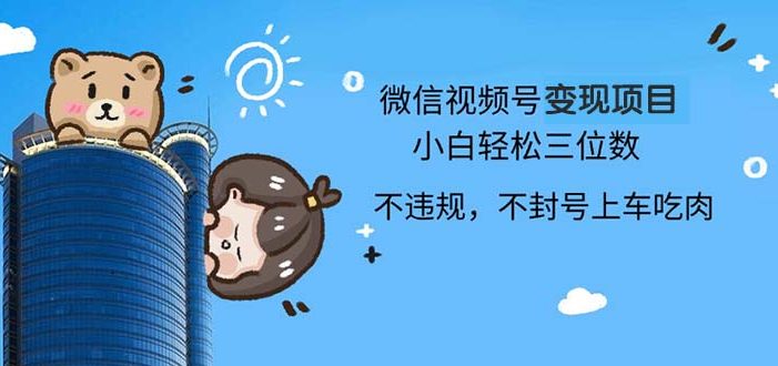 2024最新微信视频号变现项目,小白轻松月入四位数