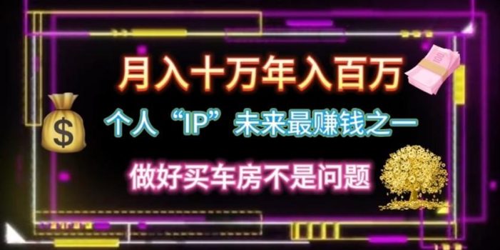 个人“ip”月入10w,年入100w
