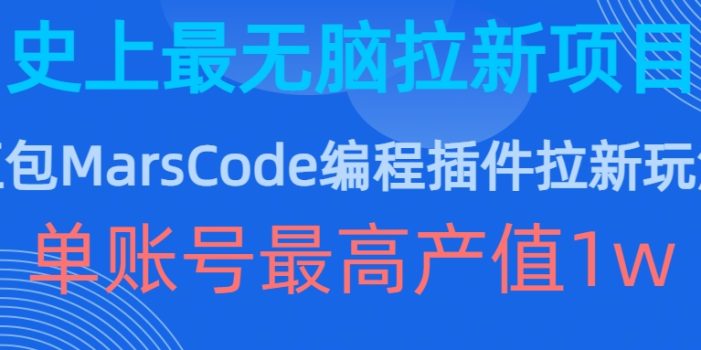 豆包MarsCode编程插件拉新玩法,史上最无脑的拉新项目,单账号最高产值1w