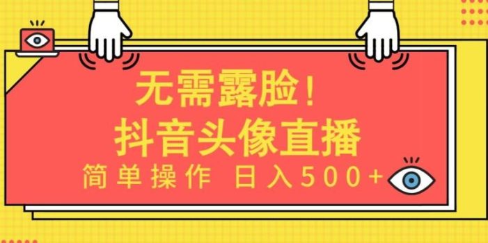 无需露脸,Ai头像直播项目,简单操作日入500+【揭秘】