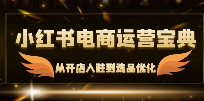 小红书电商运营宝典:从开店入驻到选品优化,一站式解决你的电商难题