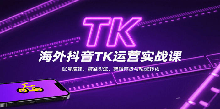 海外抖音TK运营实战课:账号搭建、精准引流、剪辑带货与私域转化