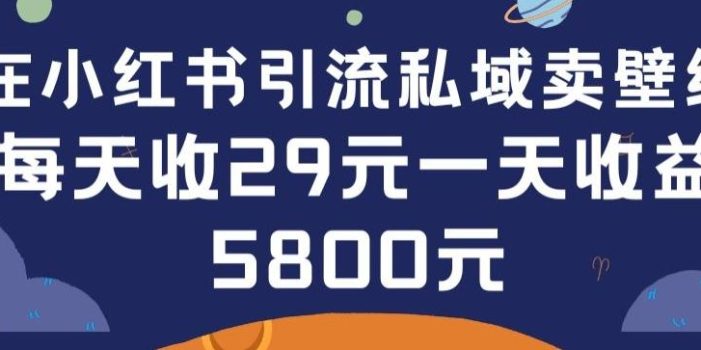 在小红书引流私域卖壁纸每张29元单日最高卖出200张(0-1搭建教程)【揭秘】