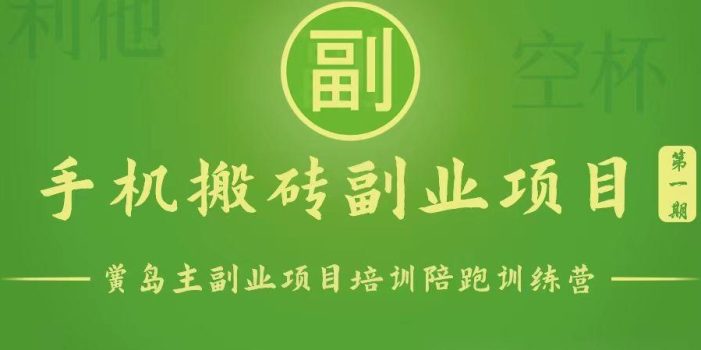 手机搬砖小副业项目训练营1.0,能用手机做的简单小副业