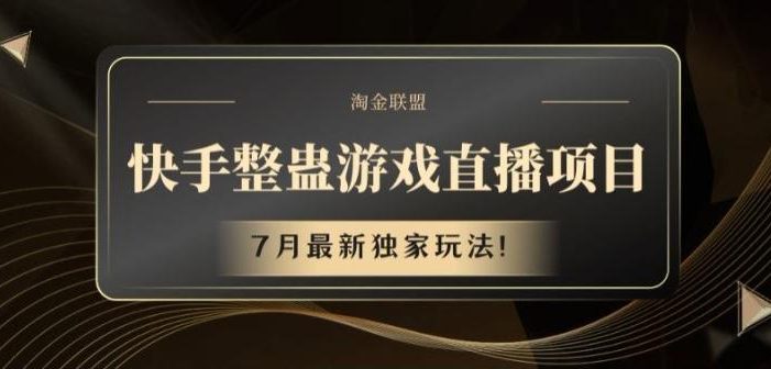 快手整蛊游戏直播项目,7月最新独家玩法【揭秘】