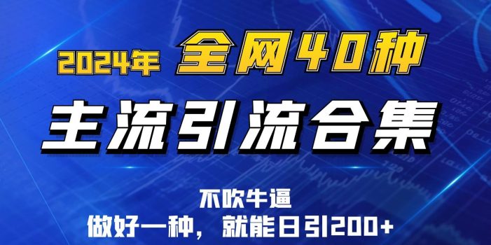 2024年全网40种暴力引流合计,做好一样就能日引100+