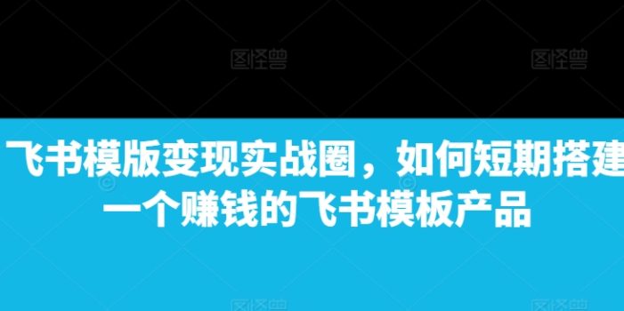 飞书模版变现实战圈,如何短期搭建一个赚钱的飞书模板产品