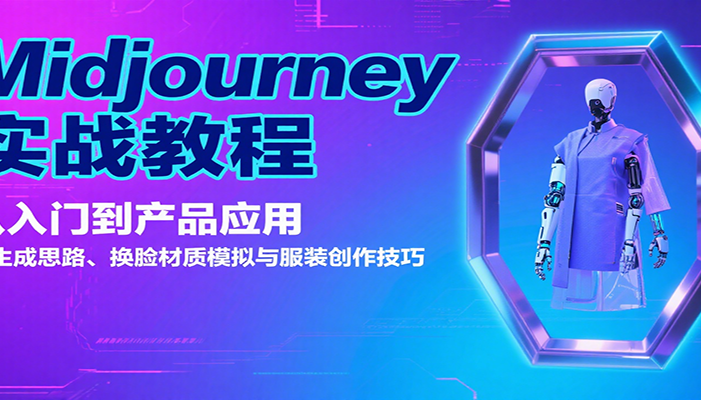 Midjourney实战教程:从入门到产品应用,含生成思路、换脸材质模拟与服装创作技巧